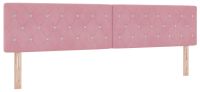vidaXL Boxspringbed met matras en hoofdeinde, roze, 200 x 200 cm, fluweel