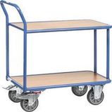 Fetra Tafeltrolley, 2 etages, duwbeugel, Wit