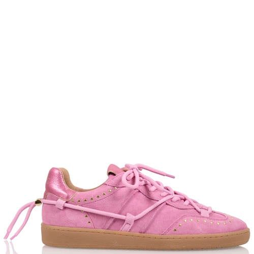 DWRS suède sneakers met studs roze