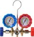 Manomètre de liquide de refroidissement à 3 voies pour voiture, jeu de manomètres de liquide de refroidissement pour voiture, R134A-R22-R12-R502 AC 4 pièces 5 pieds tuyaux de charge outils de diagnostic de manomètre de liquide de refroidissement climatisation automobile