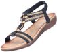 Rieker V7564-00 Zwarte Dames Plateau Sandalen Maat 36
