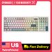 EPOMAKER RT98 98% ANSI US Modulaire Layout Gasket Bedraad/BT/2.4Ghz Draadloos Mechanisch Toetsenbord met Afneembaar Numpad & Mini TV