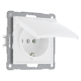 Q-Link S2 Contactdoos | 1-voudig | Met Klep | Randaarde | Polarwit - 66.082.44