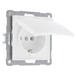 Q-Link S2 Contactdoos | 1-voudig | Met Klep | Randaarde | Polarwit - 66.082.44