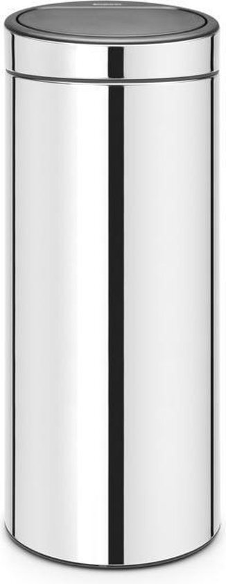 Brabantia Poubelle Touch Bin Unie New, 30 L - INOX Brillant