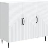vidaXL Dressoir Wit 89 x 34,5 x 80 cm Bewerkt hout
