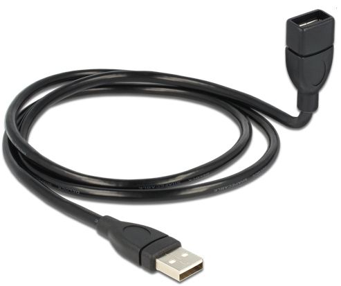 DeLOCK USB 2.0 Kabel - USB A Male/Female - 1m - Zwart