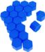 EINPARTS Bouchons pour vis de 19 mm, bleu, 20 pièces