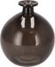 DK Design Vase à fleurs modèle rond - verre coloré transparent - noir - 13 x 15 cm