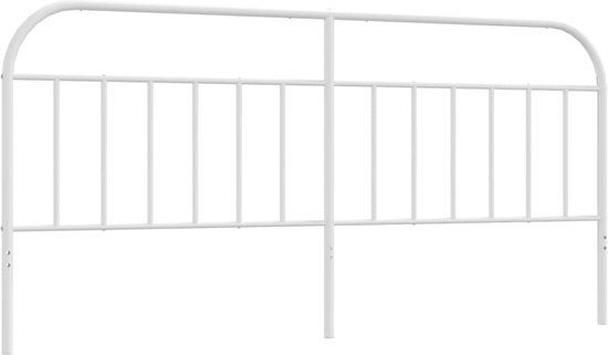 vidaXL Hoofdbord Metaal Wit 200 cm