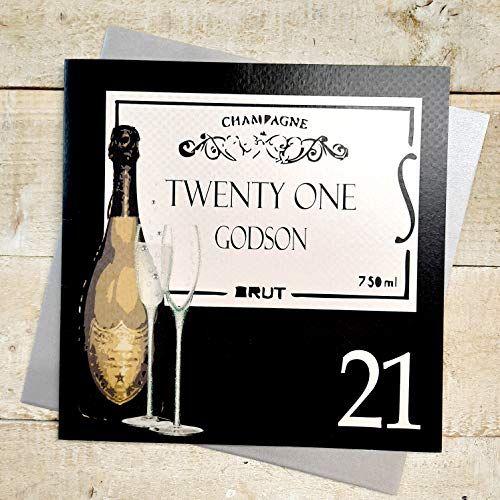 White Cotton Cards XBA21GOS Groot "Twenty One" Godson Card