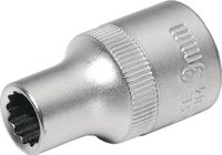 TECWERK Douille 1/2 pouce 12 pans SW 11mm L.40mm