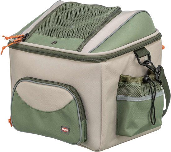 Trixie Fietsmand voor Stuur Polyester Olijfgroen/Beige 48X34X40 cm
