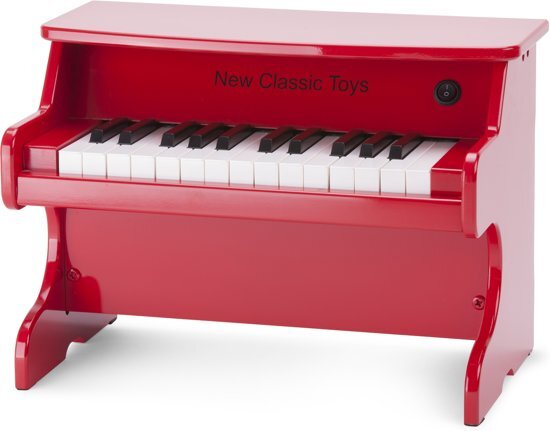 New Classic Toys Houten Piano - Rood - 25 Toetsen