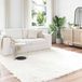 VidaXL Tapijt van imitatie tafalla wit 240 x 240 cm polyester