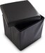 Opvouwbare poef met opbergruimte - 40 liter - zwart - Kunstleer - Vierkant