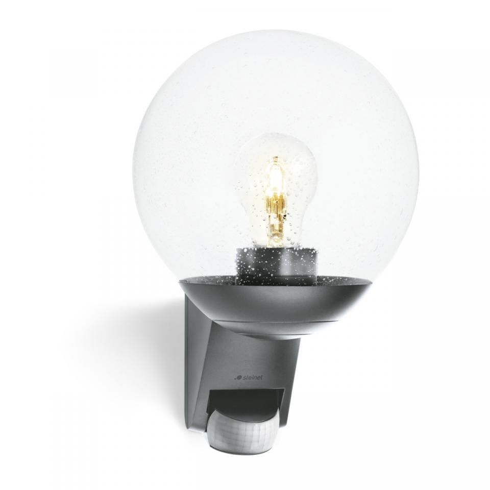STEINEL L 585 S Outdoor Wall Light - Anthracite - E27 LED - with Motion Sensor
