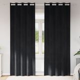 vidaXL Gordijnen 2 stuks Zwart 140 x 245 cm Fluweel