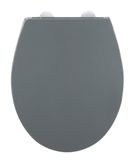 WENKO WC-zitting Mod. Ostuni, grijs, thermoplastisch, Easy Close, 37x44,5 cm
