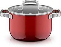 WMF Fusiontec Mineral Pro, kookpan met deksel, 20 cm, krasbestendig materiaal, geschikt voor inductie, geschikt voor alle warmtebronnen, Made in Germany, Passion Red, 0519545290