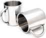 [merknaam] Set van 2 bekers/thermosbekers van roestvrij staal, dubbelwandig, geïsoleerd, 220 ml, zilver
