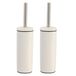 Tendance Toilet/badkamer toiletborstel met houder - 2x - Elegance - Blanc - 9 x 39 cm