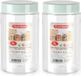 PLASTICFORTE Voorraadpot/bewaarpot - 2x - 1L - kunststof - mint groen