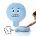 alldoro XXL pluche bontkussen blauw, 20,5 cm groot poppenkussen met geluid | Bibber, het angstige funkussen met grappig ruisgeluid en gezicht, emoties spelenderwijs ontdekken, voor kinderen vanaf 3 jaar