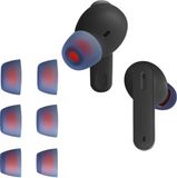 kwmobile 6x cover voor in-ear oortjes geschikt voor JBL Tune 230 NC TWS / T230NC - Vervangende oordopjes van siliconen in blauw - 3 maten