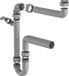 KIRCHHOFF ECO-SAVE Siphon gain de place pour évier - Gris - 1 1/2"BI x 50 mm - Avec raccordement appareil 3/4