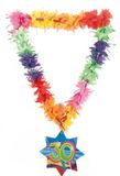 Folat Party Products Folat Hawaii Krans Tinsels 30 Jaar Meerkleurig Papier