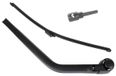 VW T5 Transporter 03-15: Bras d'essuie-glace arrière + balai d'essuie-glace (version portes), droite + gicleur de lave-glace arrière (set de 2 pièces)