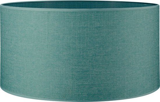 Home Sweet Home Lampenkap Canvas cilinder - van stof - turkoois - Moderne stoffen Lampenkap - 50/50/25cm - E27 lamphouder - voor hanglamp