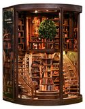 Merkloos Diorama Mini Poppenhuis Kit met Twee Verdieningen