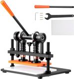 VEVOR Leerponsmachine Handmatige 28 x 14cm, Leer Embossingmachine 1,5 T, Zwart