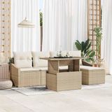 Maison Exclusive - Ensemble de jardin 6 places. Polyrotin beige et crème