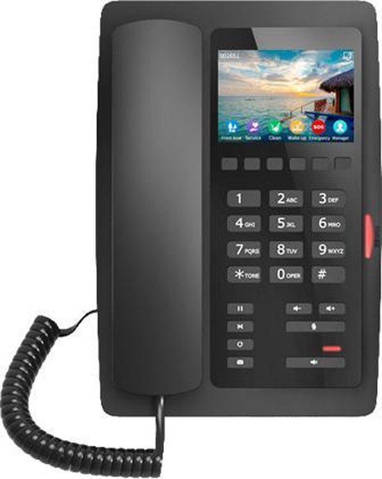 Fanvil H5W IP telefoon Zwart 2 regels Wifi | Zwart | 3.5 in | DTMF | Antwoordapparaat