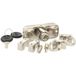 Siso Kit de serrure à tringle rotative 922, axe de 15 mm, nickelé, s'entrouvrant