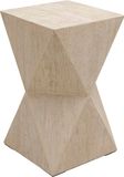 Kare Design Bijzettafel Travertino, Beige, 54cm Hoogte | Steenlook, Salontafel, Legplank, Nachtkastje