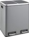Markenlos Afvalcontainer van 30 liter met scheidingssysteem - Elegant grijs