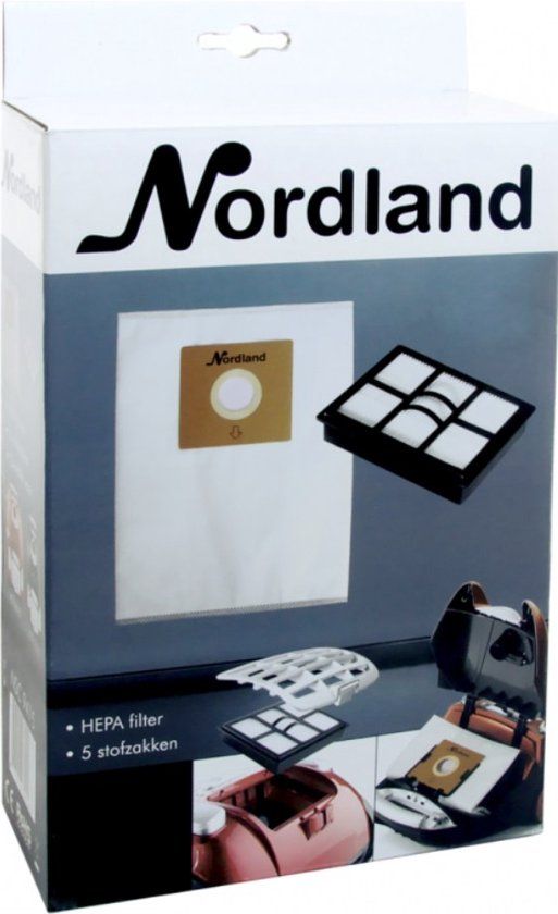 Nordland 5 Stofzuigerzakken met HEPA filter voor NSC 9415 - 2 verpakkingen