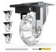 Icecat Set de 4 roulettes de transport avec frein, pour meubles