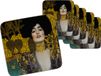 CARMANI Set van 6 onderzetters van kurk - G. Klimt, Judyta