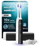 PHILIPS Sonicare Serie 6500 HX7419/01 Elektrische sonische tandenborstel, dubbele verpakking met witte en zwarte handstukken, Bluetooth, 3 modi, 3 intensiteiten