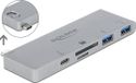 Delock 3 Port Hub and 2 Slot Card Reader for MacBook with PD 3.0 and retractable USB Type-C™ Connection