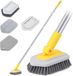 Shenzhen Haorui Industrial Technology Co., Ltd. Brosse de salle de bain 2-en-1 avec manche réglable et tête interchangeable