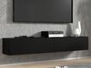 Mobistoxx BINTO Meuble tv-hifi 2 portes 180 cm noir/noir brillant