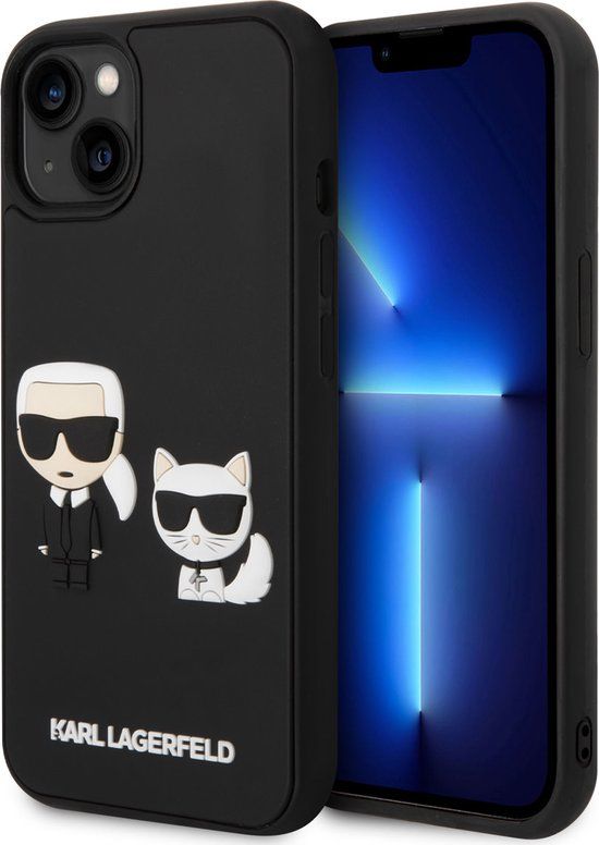 Karl Lagerfeld TPU Back Cover voor Apple iPhone 14 Plus - Zwart