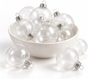 Decoris Boules de Noël transparentes verre - 6 cm - 20x - mat et brillant
