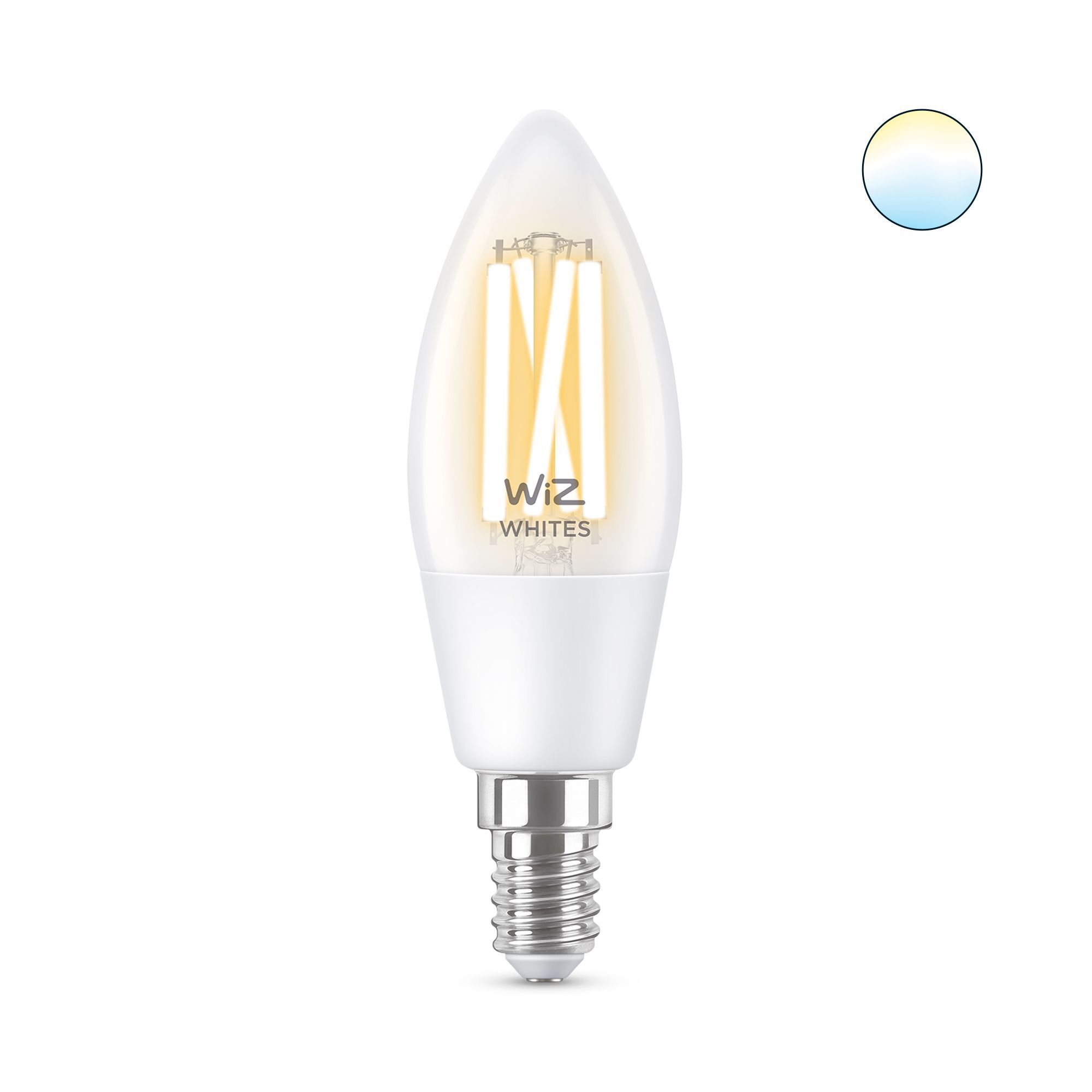 WiZ Filament kaarslamp helder 4,9 W (gelijk aan 40 W) C35 E14